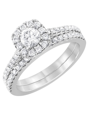 Anillo de compromiso de oro blanco 14 k Ayla