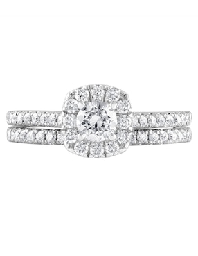 Anillo de compromiso de oro blanco 14 k Ayla