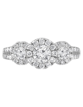 Anillo de compromiso de oro blanco 14 k Ayla