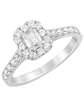 Anillo de compromiso de oro blanco 14 k Ayla