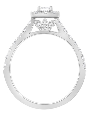 Anillo de compromiso de oro blanco 14 k Ayla