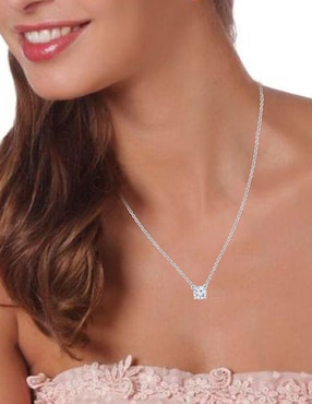 Collar Ayla de oro blanco 14 K