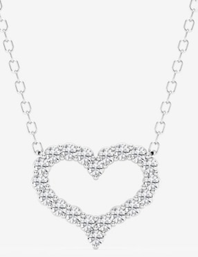 Collar de corazón Ayla de oro 14 k