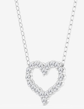 Collar de corazón Ayla de oro 14 k