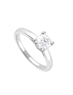 Anillo de compromiso de oro blanco 14 k Ayla