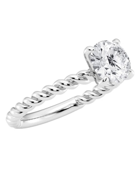 Anillo de compromiso de oro 14 K Ayla diamante de laboratorio