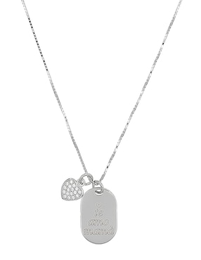 Collar de corazón Silvex Spa de plata P 925