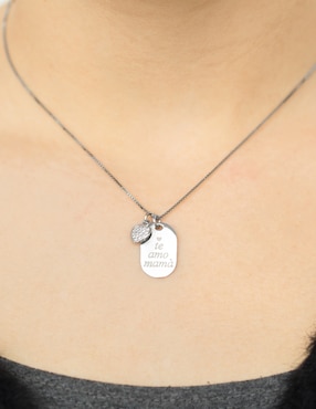 Collar de corazón Silvex Spa de plata P 925