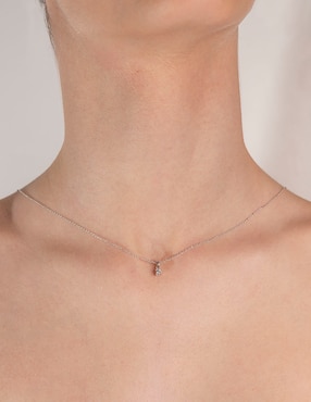 Collar Jayda de oro blanco 14 K