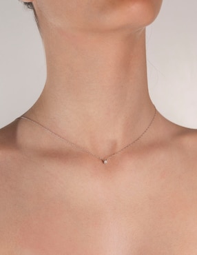Collar Jayda de oro blanco 14 K