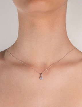 Collar Jayda de oro blanco 14 K