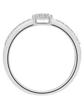 Anillo de compromiso de oro blanco 14 k Jayda diamante