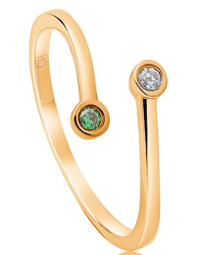 Anillo de compromiso de oro amarillo 14 k Jayda esmeralda