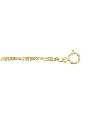 Pulsera D Cadena de oro 14 K con acabado brillante