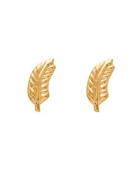 Broqueles de hoja Roca Dama de oro con acabado brillante