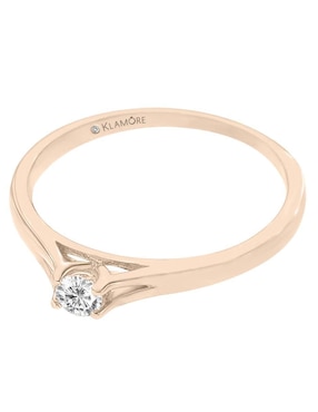 Solitario Klamore Evadne 14 K De Oro Diamante