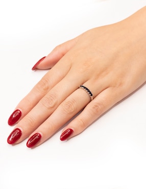 Anillo geométrico Ingrata Fortuna Helodia 14 k de oro amarillo zafiro brillante