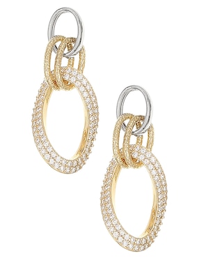 Aretes Silvex Spa de plata P 925 con acabado pavé circonita