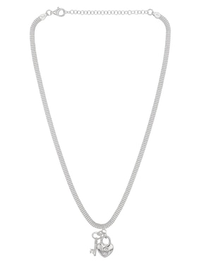 Collar de candado Silvex Spa de plata P 925