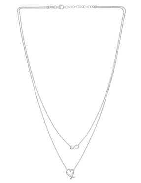 Collar de corazón Silvex Spa de plata P 925