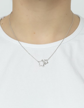 Collar de estrella Silvex Spa de plata P 925