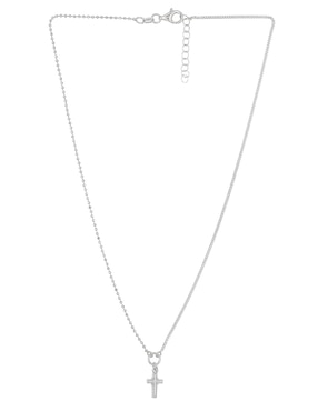Collar de cruz Silvex Spa de plata P 925