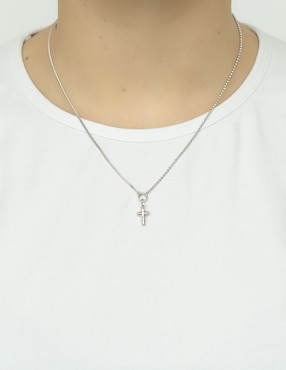 Collar de cruz Silvex Spa de plata P 925