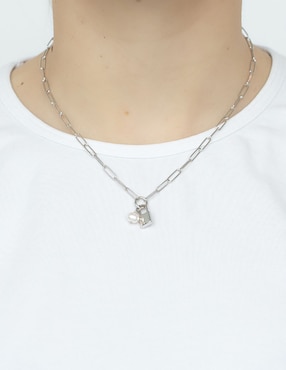 Collar de candado Silvex Spa de plata P 925