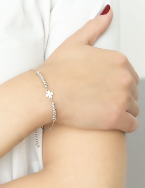 Pulsera Silvex Spa de plata P 925 con acabado martillado