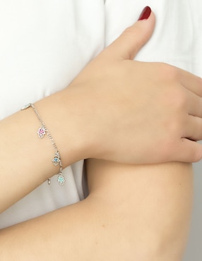 Pulsera Silvex Spa de plata con acabado pulido