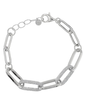 Pulsera Silvex Spa de plata con acabado pulido