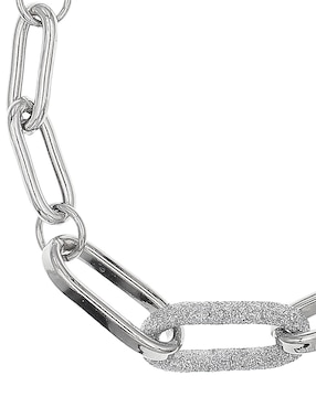 Pulsera Silvex Spa de plata con acabado pulido