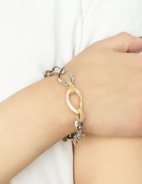 Pulsera Silvex Spa de plata P 925 con acabado martillado