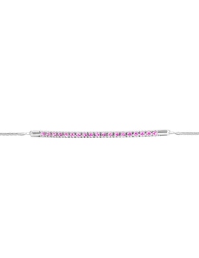 Brazalete Riccardo Orsato de oro blanco 14 K con acabado pavé
