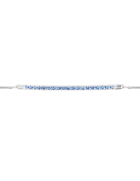 Brazalete Riccardo Orsato de oro blanco 14 K con acabado pavé