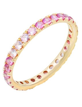 Anillo Riccardo Orsato 14 k de oro zafiro rosa brillante
