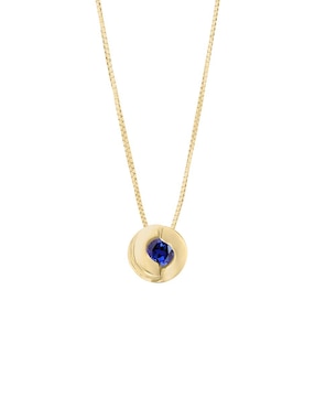 Colgante Y Dije circular Fascinare nuvole de oro amarillo 14 K zafiro