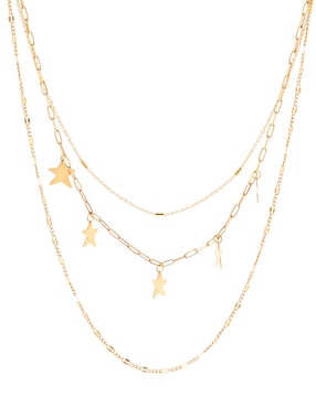 Collar de estrella Unoaerre de oro 14 K