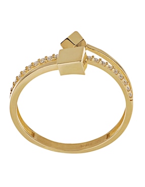 Anillo Dinasti 14 k de oro amarillo zirconia