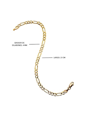 Pulsera Crixus Joyeria de oro 10 K con acabado pulido