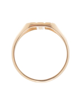 Anillo cuadrado Fonelli 14 k de oro diamante pulido