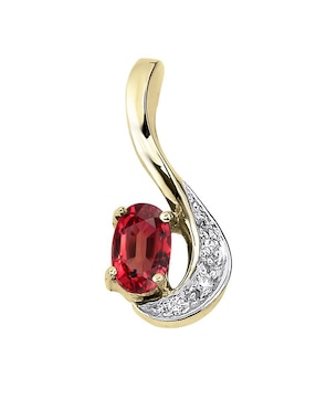Aretes ovalados Fascinare Loris de oro rubí y diamante