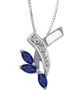 Colgante Y Dije Fascinare praga de oro 14 K zafiro y diamante