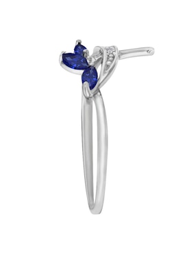 Anillo Fascinare Praga 14 k de oro zafiro y diamante brillante