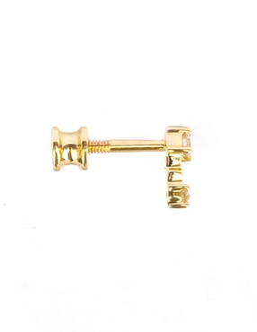 Piercing de rayo Ingrata Fortuna de oro con acabado espejo diamante