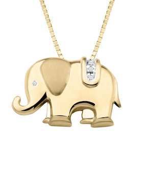 Colgante Y Dije de elefante Fianelli elefantino de oro 14 K diamante