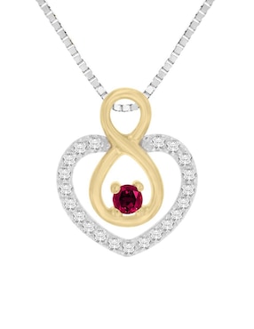 Colgante Y Dije de corazón Fascinare unión de oro 14 K diamante