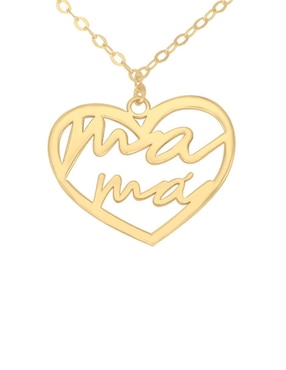 Colgante Y Dije de corazón Fianelli mamá de oro 14 K