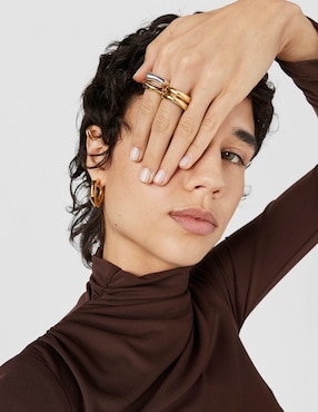 Anillo Tous Tabit P 925 de plata vermeil brillante
