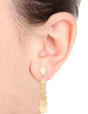 Aretes Fianelli Odalys de oro con acabado brillante